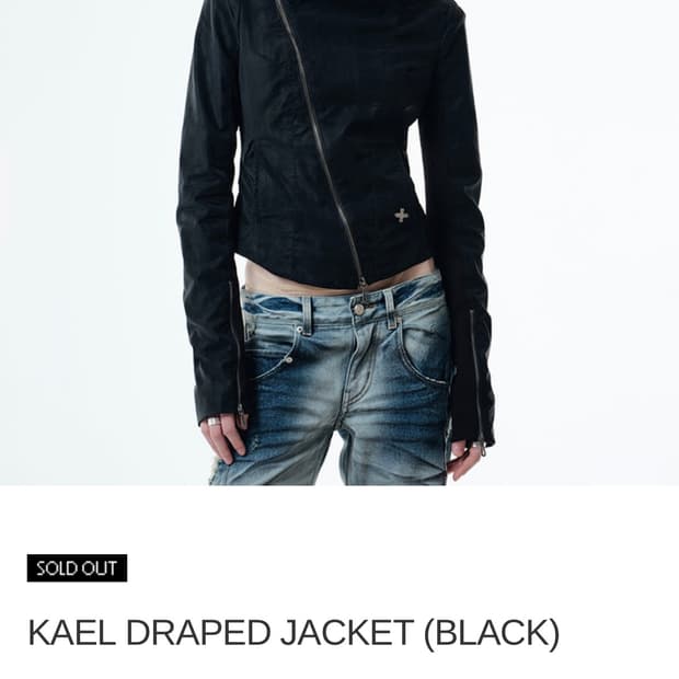 2000 archives KAEL DRAPED JACKET (BLACK)
