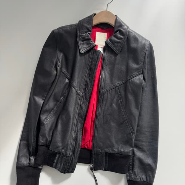 Diesel 디젤 블랙 레더 자켓