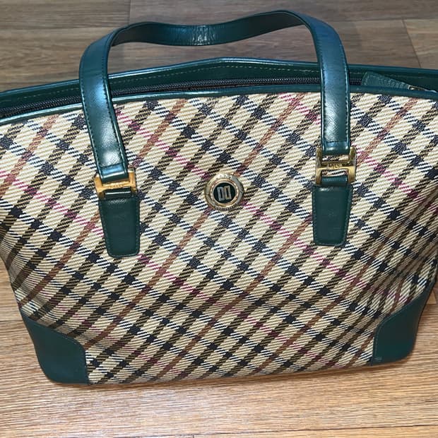 닥스 그린 체크 숄더백