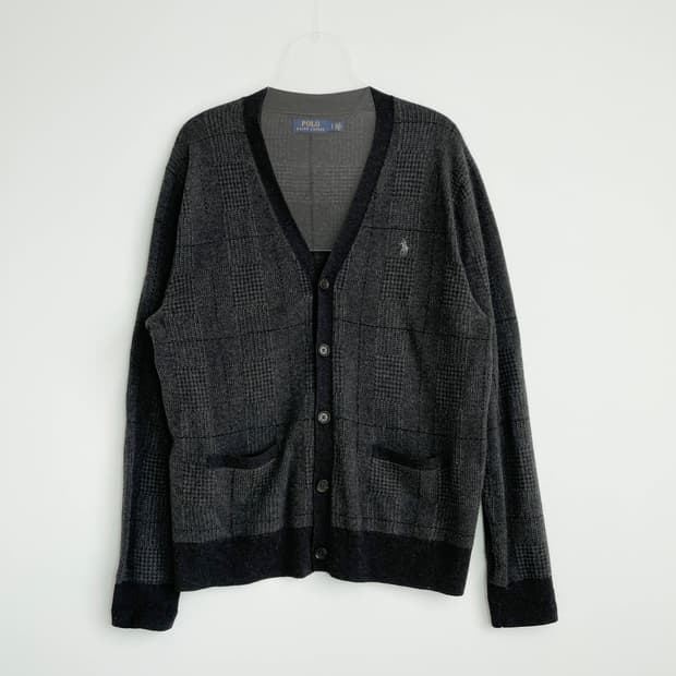 D2 폴로랄프로렌 글렌 플래드 메리노 가디건 XL사이즈