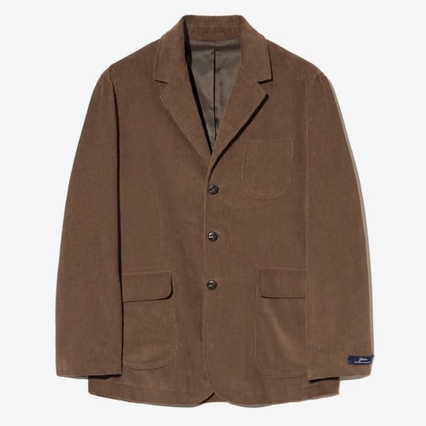 예일 클래식 코듀로이 3버튼 블레이저_브라운 M