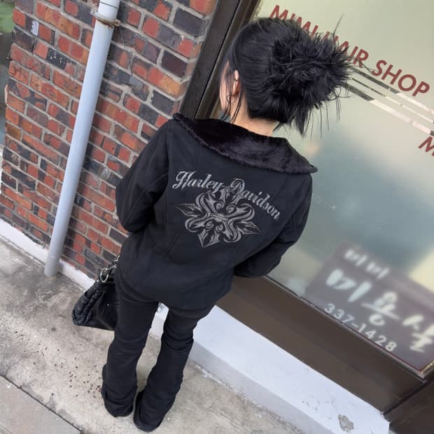 2010 할리 데이비슨 스웨이드 트라이벌 인조퍼 안감 자켓