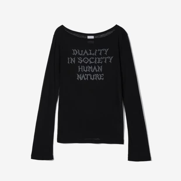 가터갤러리 HUMAN NATURE SHEER MESH TOP_BK