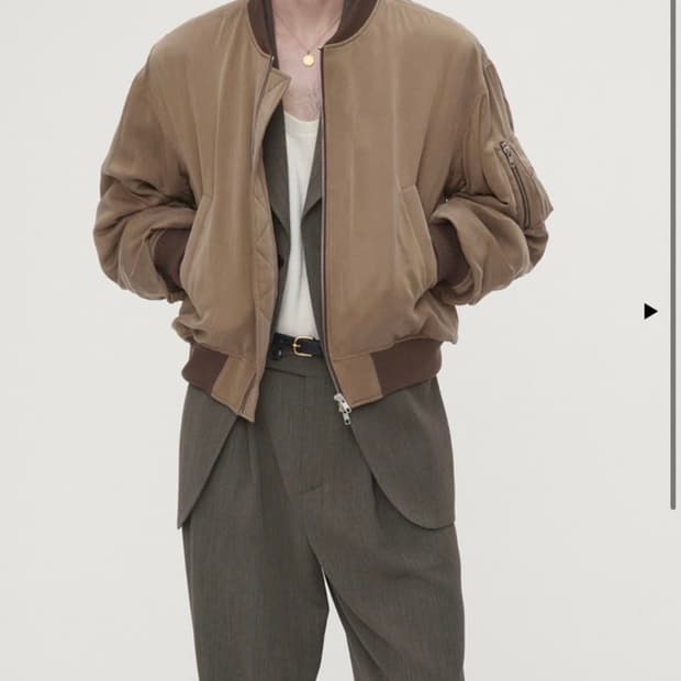 토니웩 레이온 트윌 봄버 자켓 세이지 L