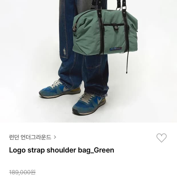 런던언더그라운드 Logo strap shoulder bag_Green