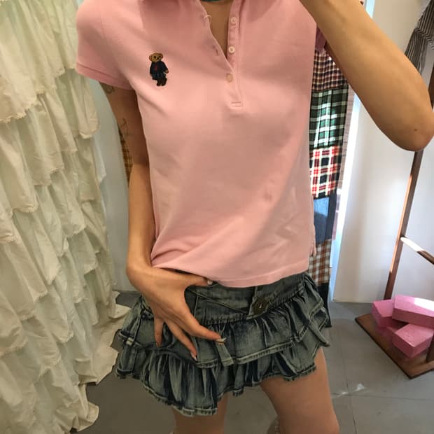 폴로 핑크 베어 카라티