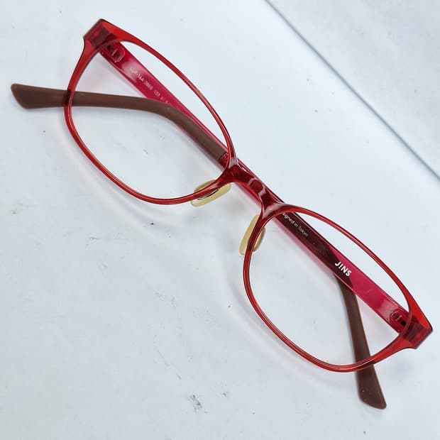 JINS 진스 LUF-16A-385B 슬림 에어프레임 레드 안경테