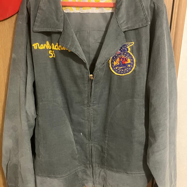 빈티지 FFA 코듀로이 자켓 펜실베니아 크롭핏 USA 농업클럽 자켓