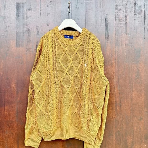  랄프로렌 케이블 니트