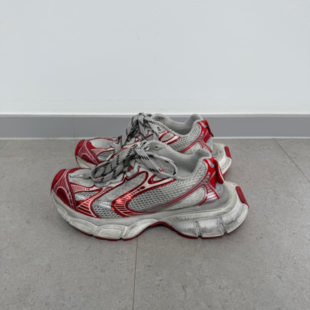 발렌시아가 3XL 스니커즈 화이트레드 39