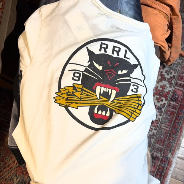 rrl 더블알엘 가먼트 다이 저지 그래픽 반팔 XXL