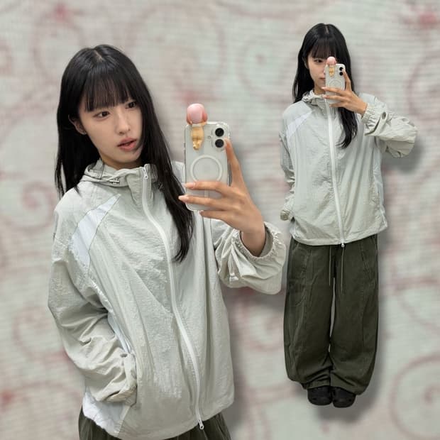 절개윈드자켓(그레이)