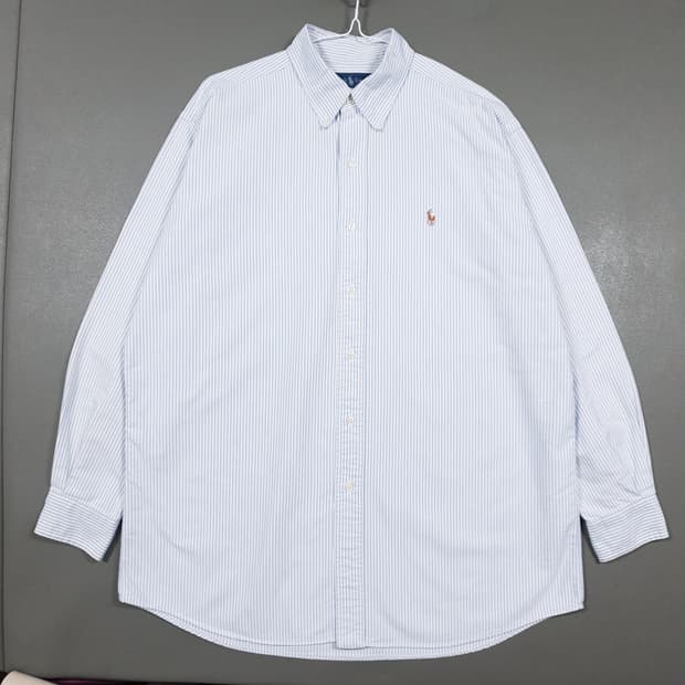 실측 2XL) 폴로 랄프로렌 멀티 포니 버튼다운 스트라이프 옥스포드 셔츠