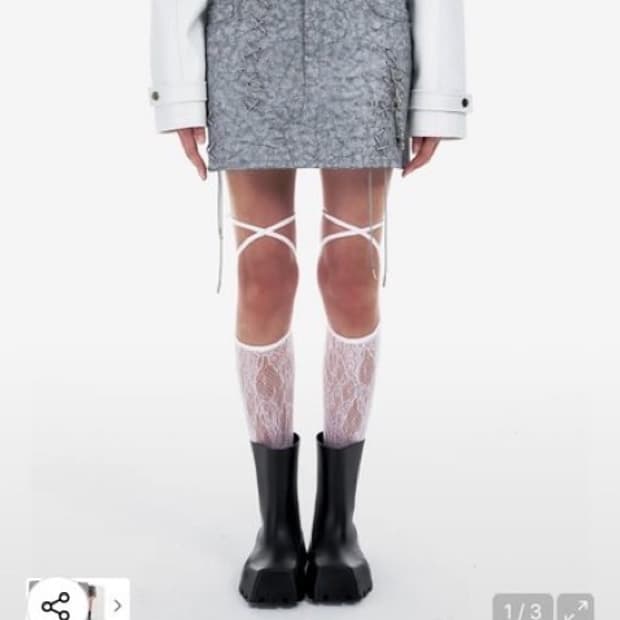 leey yeel 엘이이와이아일렛 레더 스커트 s 