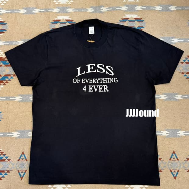 [XL] JJJJound Less 4 Ever 티셔츠 블랙 