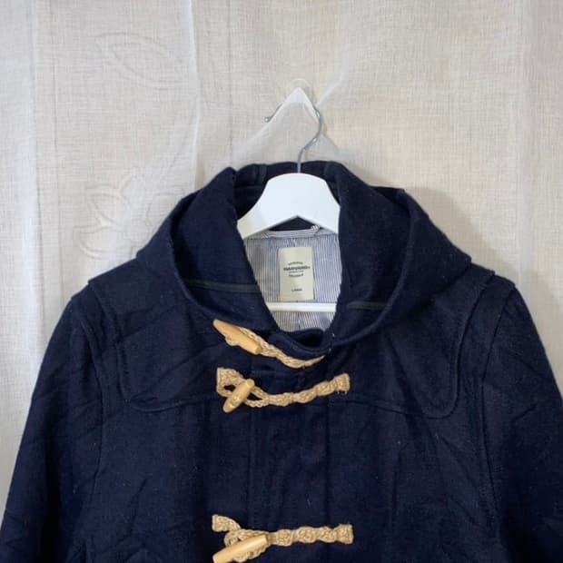 548. navy duffle hoodie coat