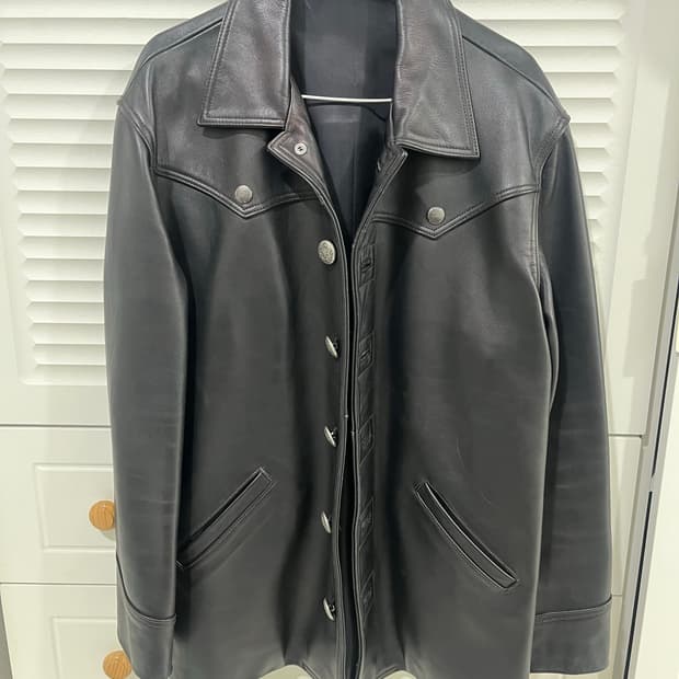 빈티지 웨스턴 요크 카우레더 코트 100사이즈