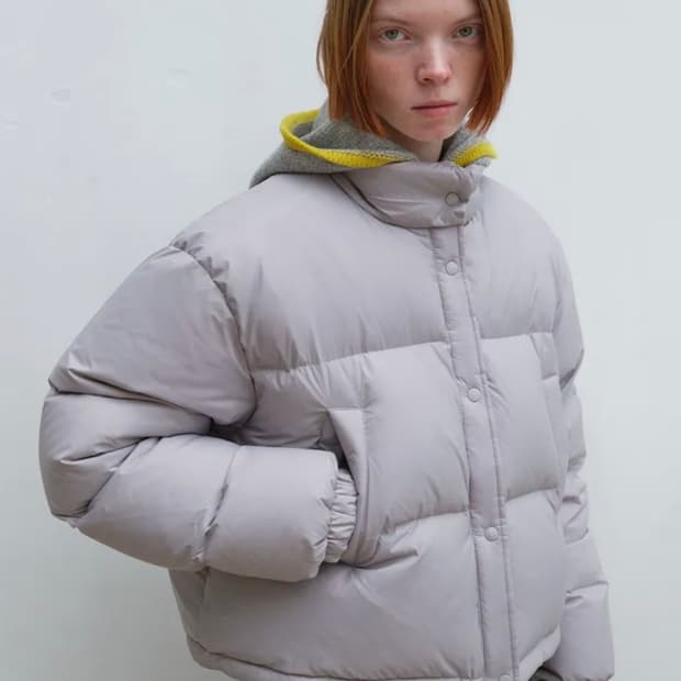 엔조블루스 숏 패딩 자켓 (Lavender Grey)