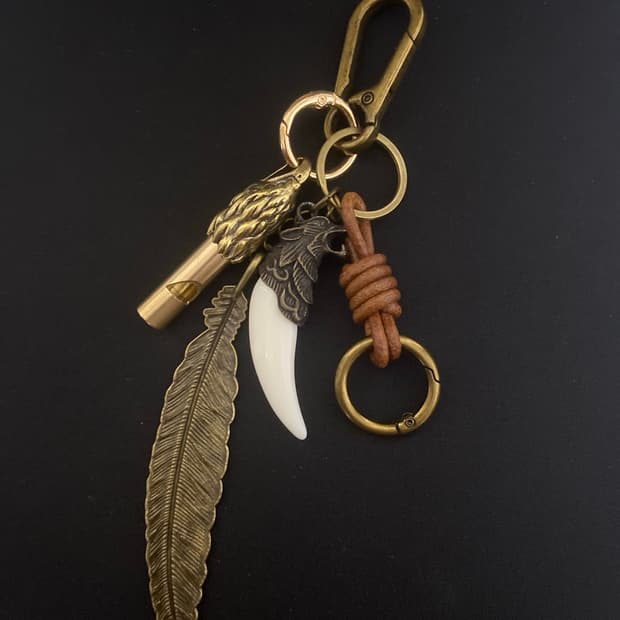 빈티지 브라스 키링