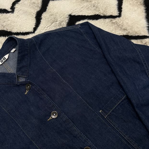 [L]유니클로U 르메르 데님 셔츠 자켓/진청