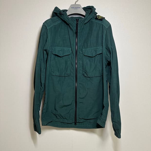[L size] 21SS 스톤아일랜드 후드 윈드 브레이커 그린