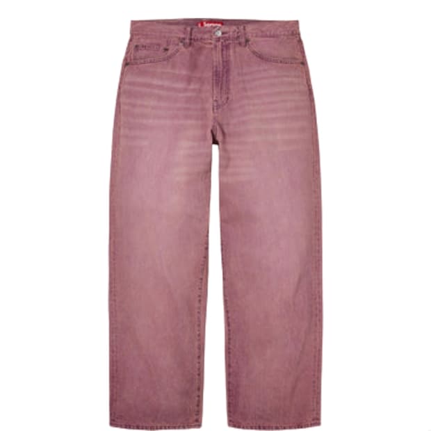 슈프림 배기진 오버다이드 퍼플