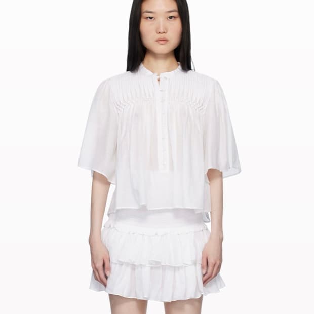 [34,36,38]이자벨마랑 26ss DESTIN 블라우스/화이트