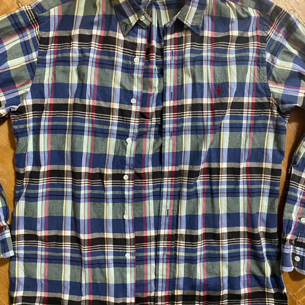 랄프로렌 여름용 남성 체크 셔츠 105