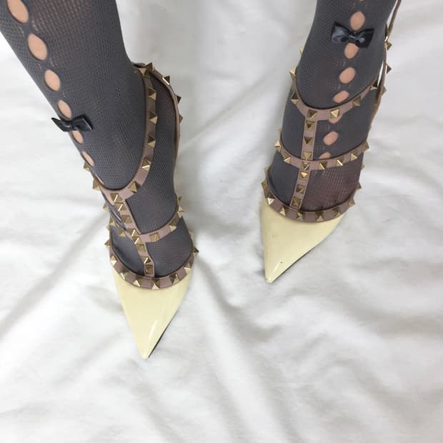 Valentino Rockstud Strap Heels