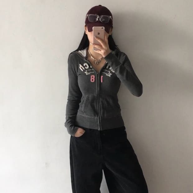 아베크롬비 자수패치 후드집업