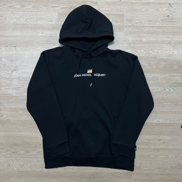 장미쉘 바스키아 클라이드앤 콜라보 빅로고 후드티 [블랙] 2XL/110 