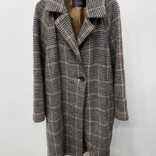 정품) TIME 타임 한섬 여성 체크무늬 자켓 56