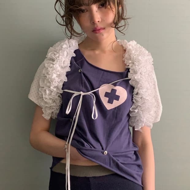 구해요) 샵페어리 소프트 블룸 쇼츠 볼레로 도트 faerie bolero