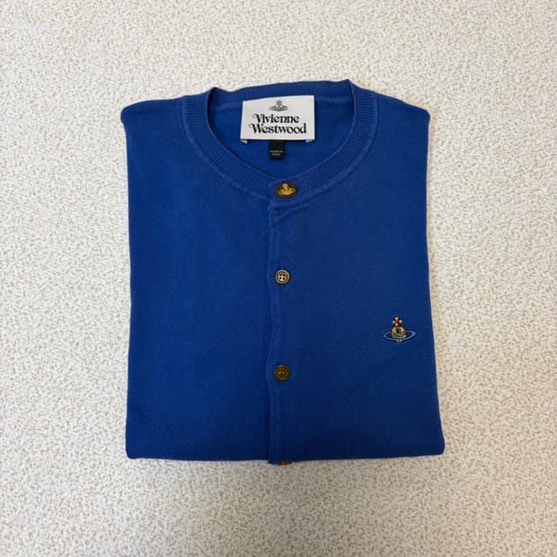 비비안웨스트우드 임포트 블루 가디건