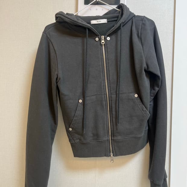 세미크롭 후드집업