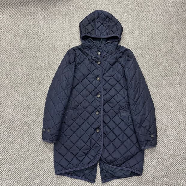 에프터눈 티 퀼팅 후드 코트 v0258