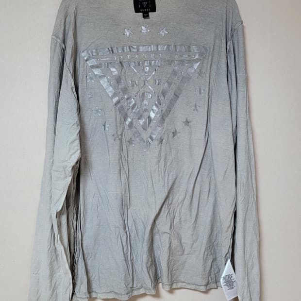 게스 프린팅 긴팔 티셔츠 xl