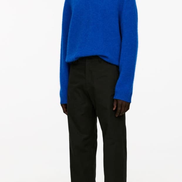 아르켓 블랙 코튼 트라우저