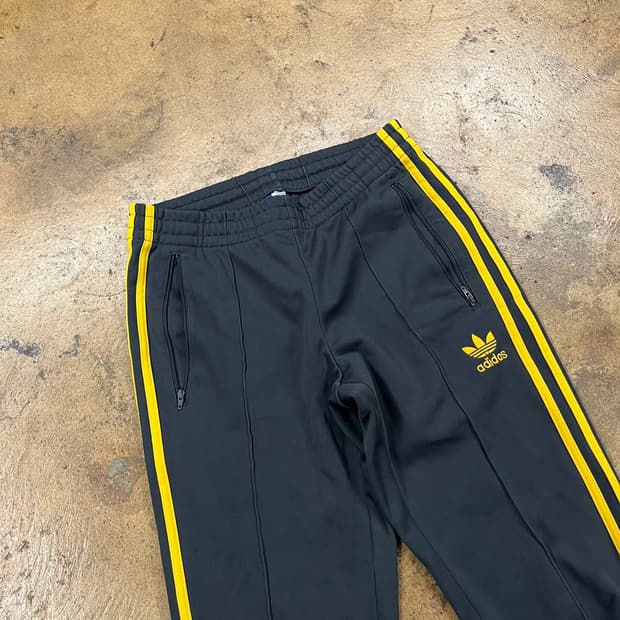 [정품/90] 아디다스 삼선 트랙 바지 블랙 옐로우 b17