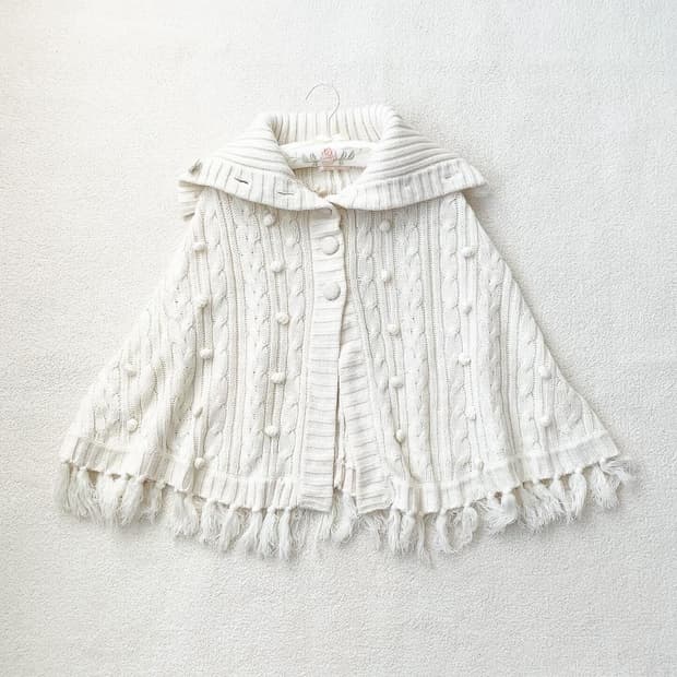 사와코 모리걸 폼폼이 케이프