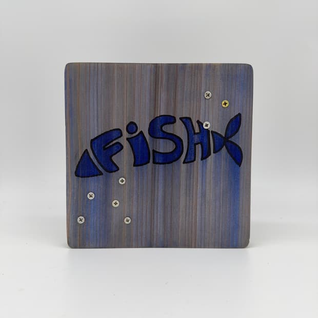 Fish handmade wood