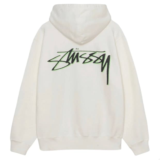 [L]스투시 x 아워레가시 드롭 쉐도우 피그먼트 다이드 후드 내츄럴