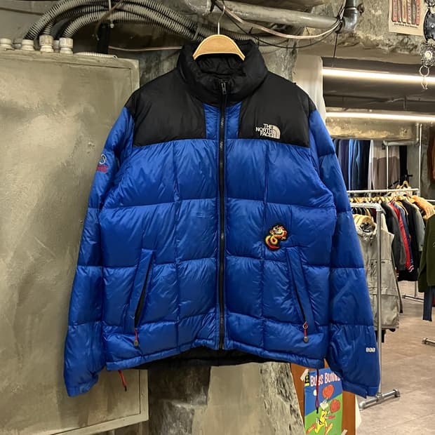 노스페이스 로체 800필파워 구스다운 패딩 블루 100 #csz2628
