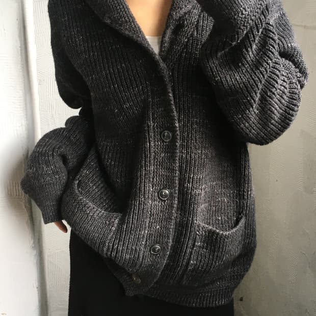 Polo 폴로 랄프로렌 신형 딥차콜 숄카라 가디건