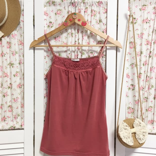 빈티지 자두 레이스 슬리브리스 