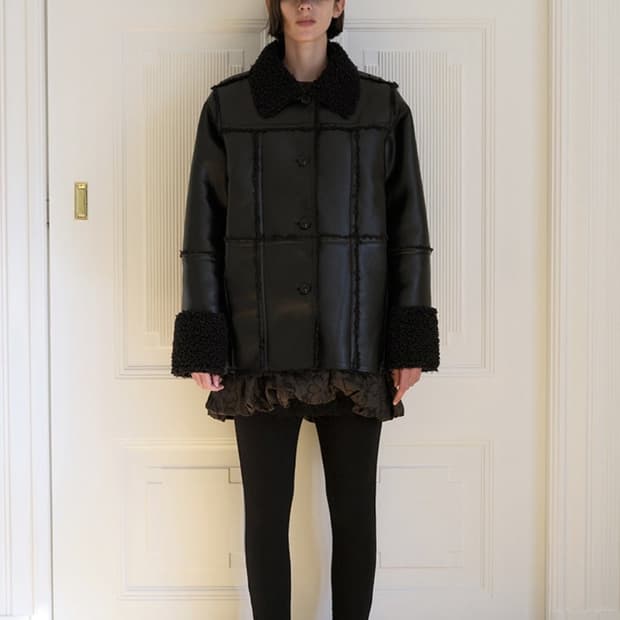 버뮬라 헤어리 리버시블 무스탕