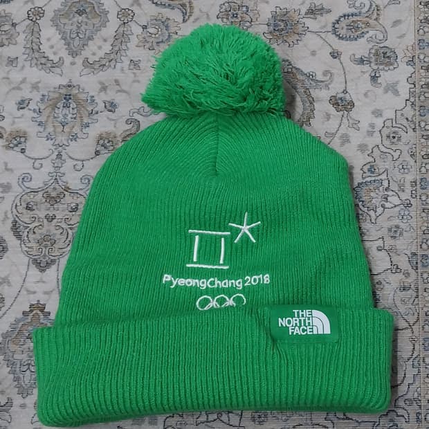 (새상품) 노스페이스 평창 올림픽 2018 털모자 그린