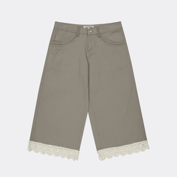 코이세이오 KNIT LACE PANTS-ASH BROWN