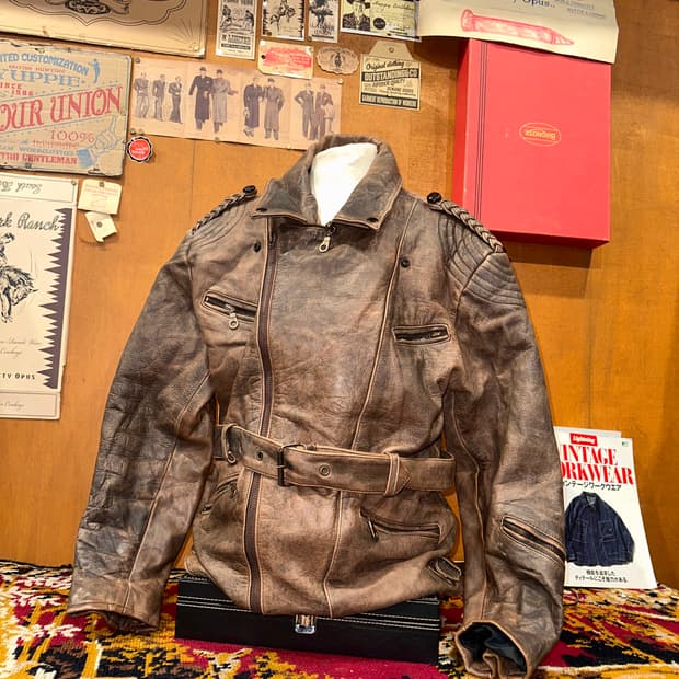 ( XL ) 라이더자켓 바이커자켓 가죽자켓 빈티지가죽 봄버자켓