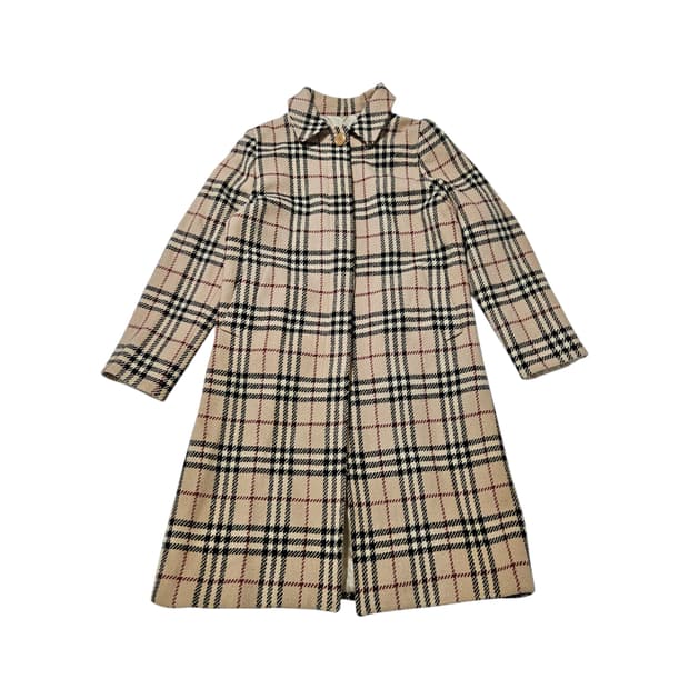 버버리 노바체크 울 코트[S]